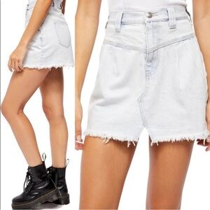 We the Free Sidecar Skirt Denim Size: 28 Length: 14”